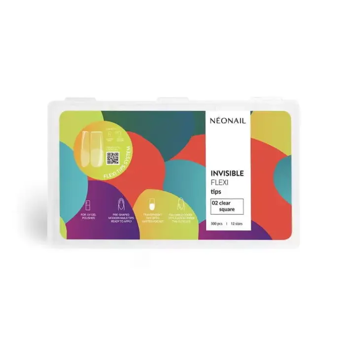 Invisible Flexi Tips 02 Clear Square 300 Uni